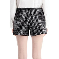 Houndstooth Tweed Shorts