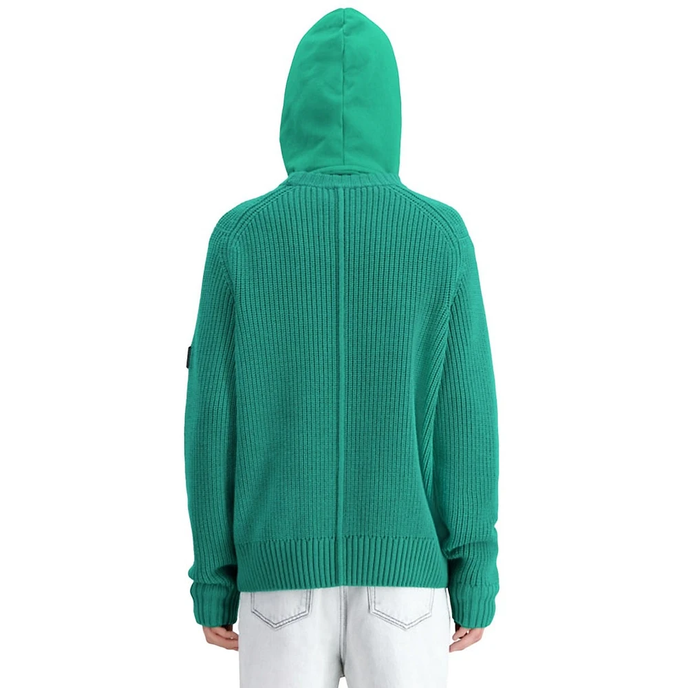 Wool Ribbed-Knit Crewneck Sweater