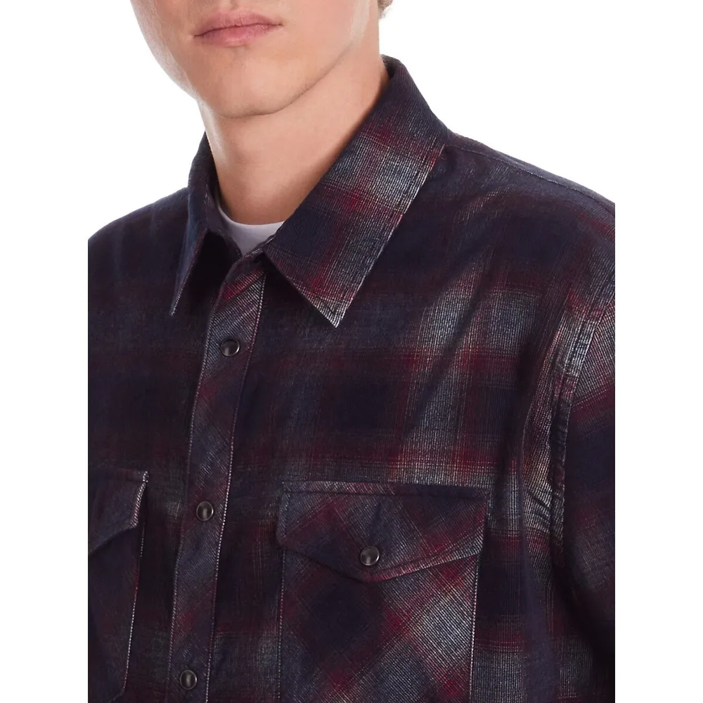 Classic-Fit Shadow Check Shirt