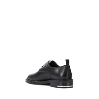 Leather & Metallic Heel Insert Derby Shoes