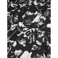 Floral-Print Silk Maxi Dress