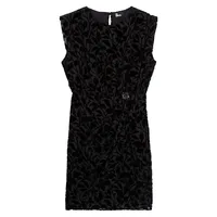 Sleeveless Devoré Velvet Dress