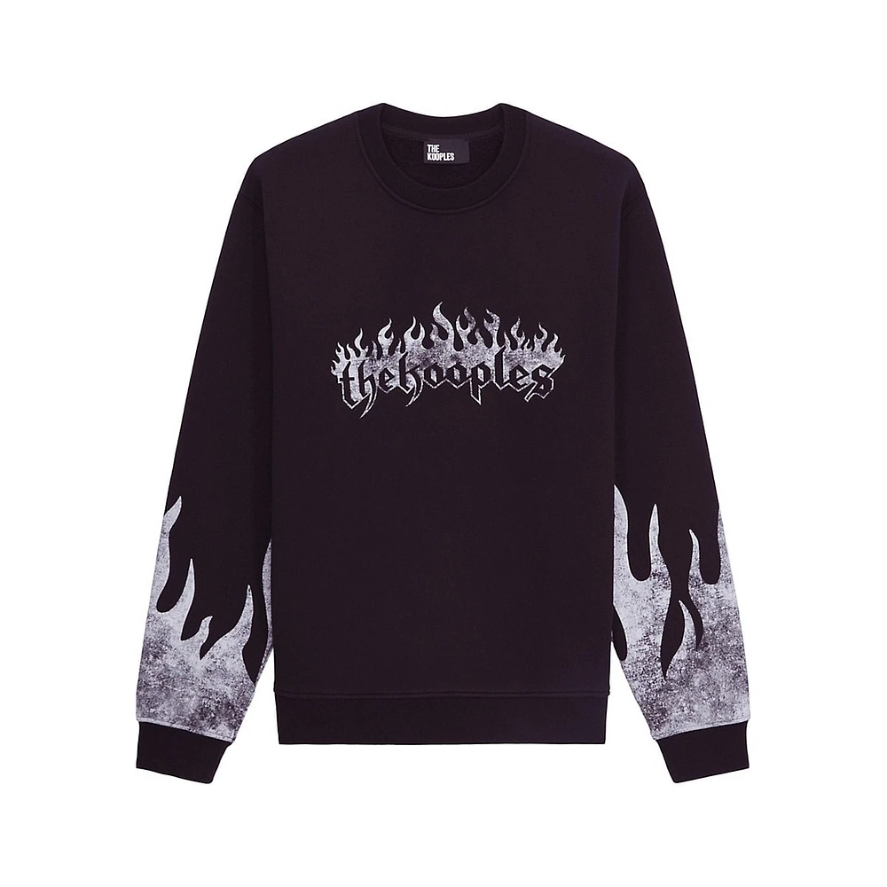 Kooples On Fire Serigraphy Sweatshirt