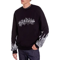 Kooples On Fire Serigraphy Sweatshirt