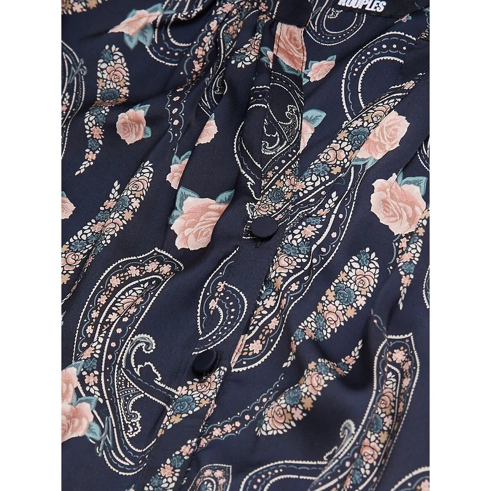 Paisley Floral Cotton Midi Sundress