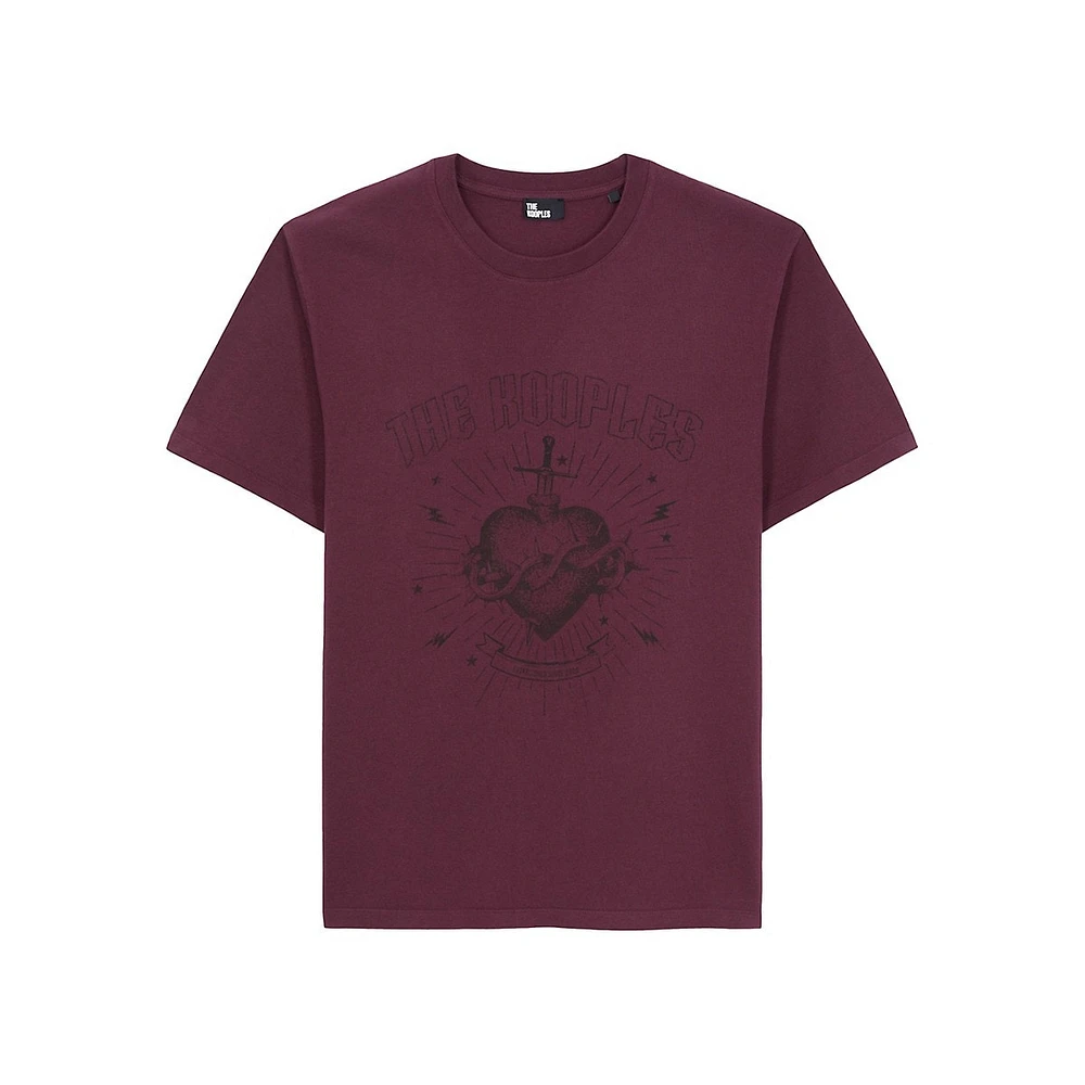 Dagger-Heart Logo Serigraphy T-Shirt