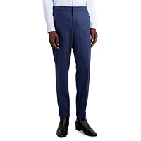 Straight-Fit Wool-Blend Flannel Trousers