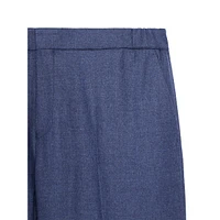 Straight-Fit Wool-Blend Flannel Trousers