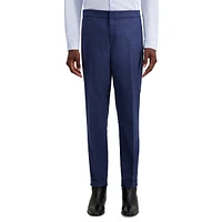 Straight-Fit Wool-Blend Flannel Trousers