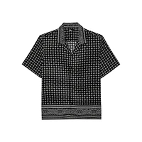 Paisley Border Viscose Camp Shirt