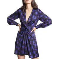 Iris Floral Twist-Knot Dress