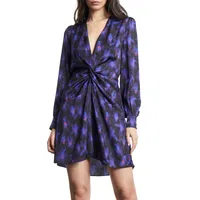 Iris Floral Twist-Knot Dress