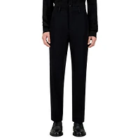 Satin-Trim Wool Tuxedo Trousers