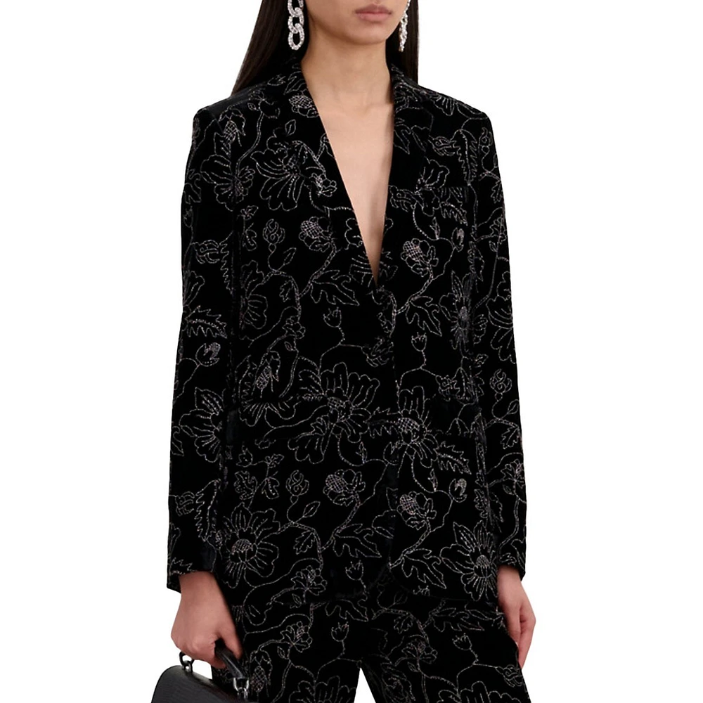 Glitter Velvet Suit Jacket