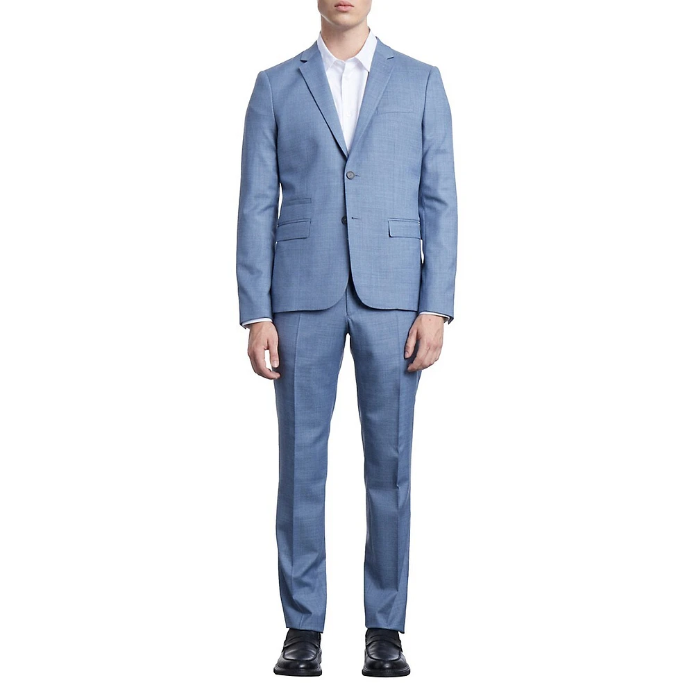 Fitted Wool-Blend Suit Jacket