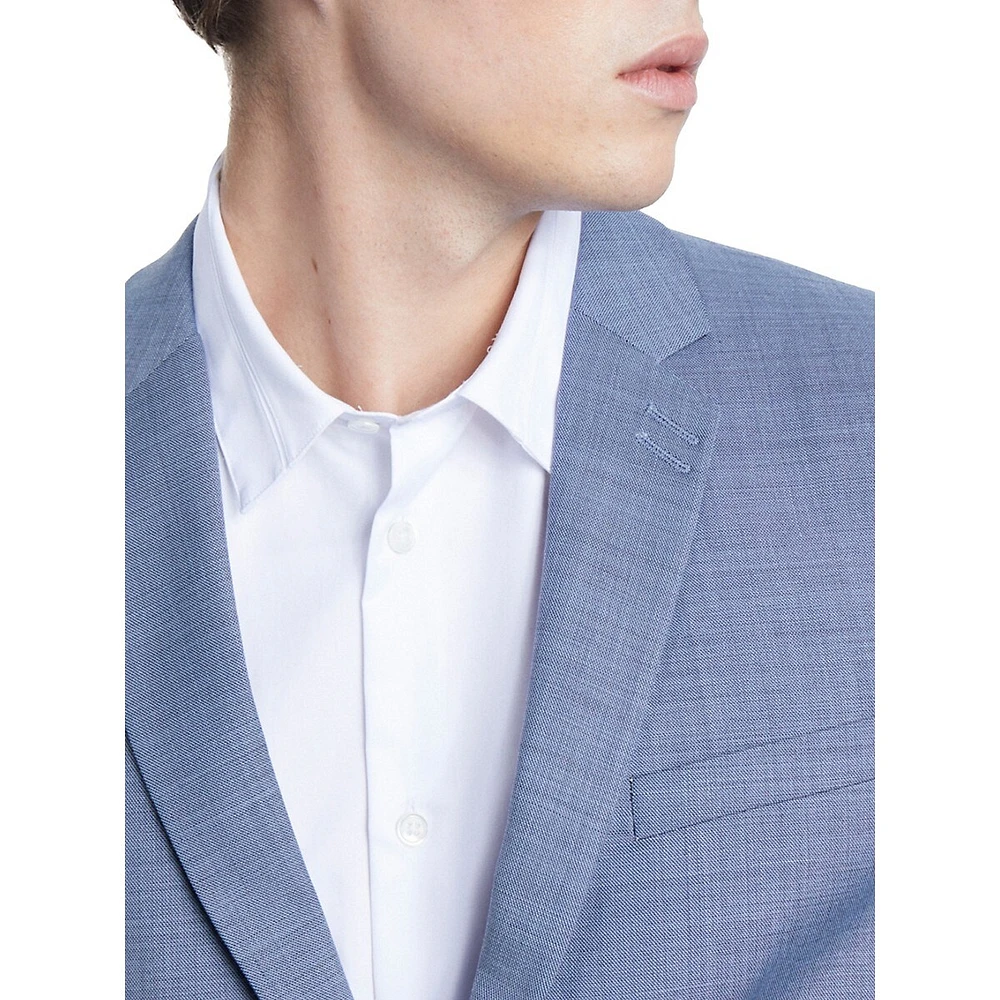 Fitted Wool-Blend Suit Jacket