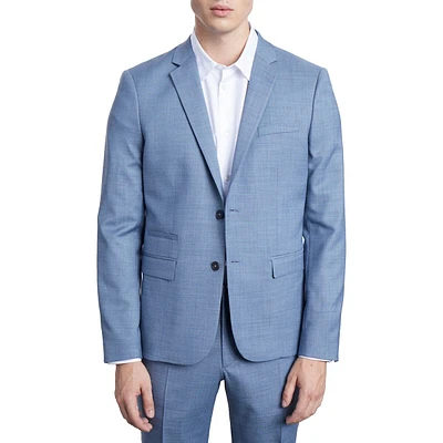 Fitted Wool-Blend Suit Jacket