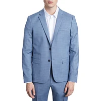 Fitted Wool-Blend Suit Jacket