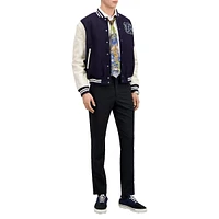 Varsity Bomber Jacket With Patch