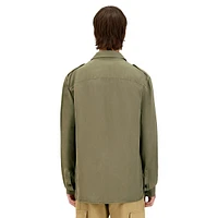 Comfort-Fit Military-Inspired Shirt