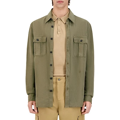 Comfort-Fit Military-Inspired Shirt