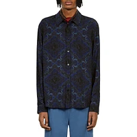 Skull-Print Tonal Shirt