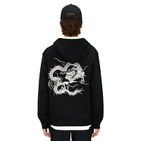 Zip-Front Dragon-Back Hoodie