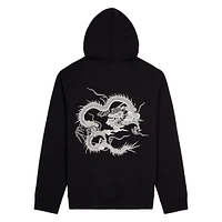 Zip-Front Dragon-Back Hoodie