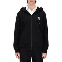 Zip-Front Dragon-Back Hoodie