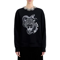 Snake Leopard Serigraphy Sweatshirt