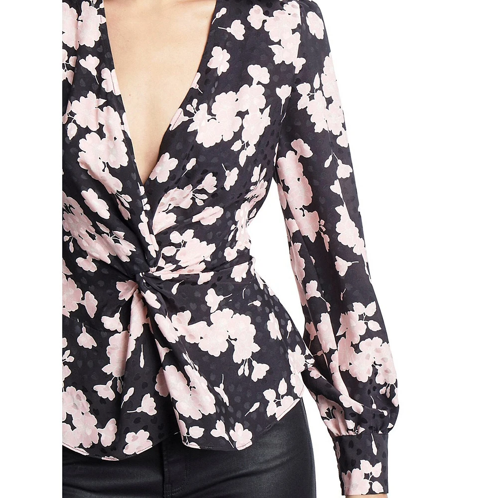 Knotted Floral Top
