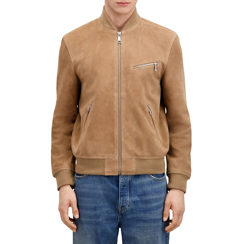 Suede Bomber Jacket