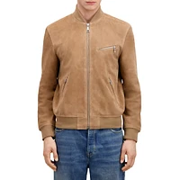 Suede Bomber Jacket