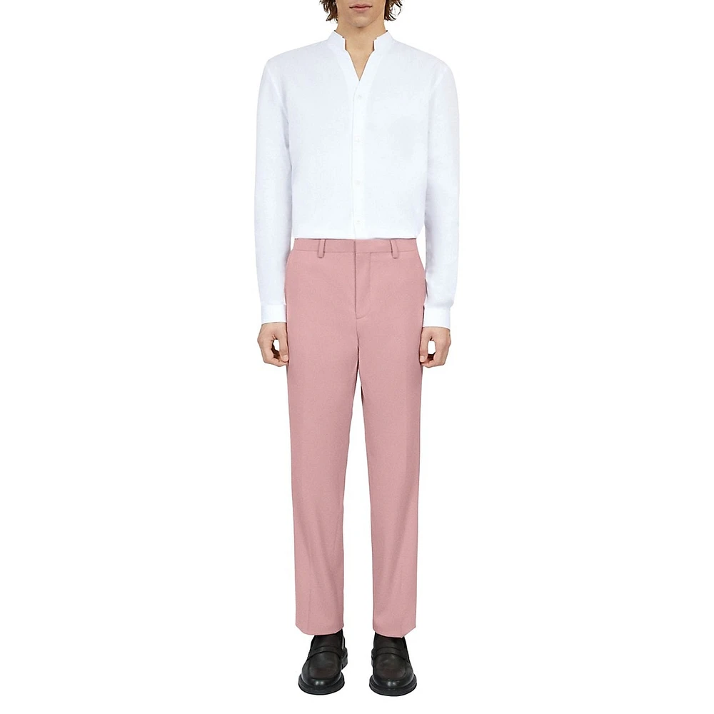 Wool-Blend Suit Trousers