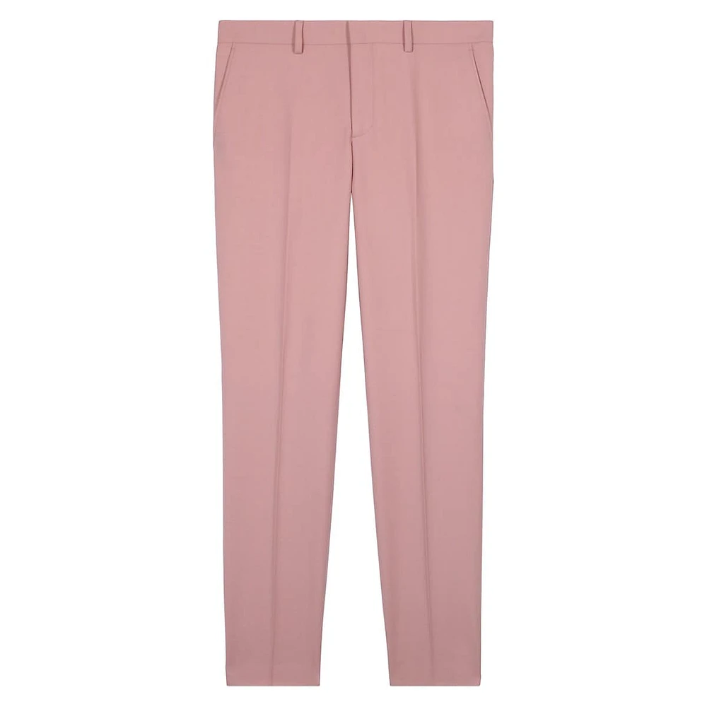 Wool-Blend Suit Trousers