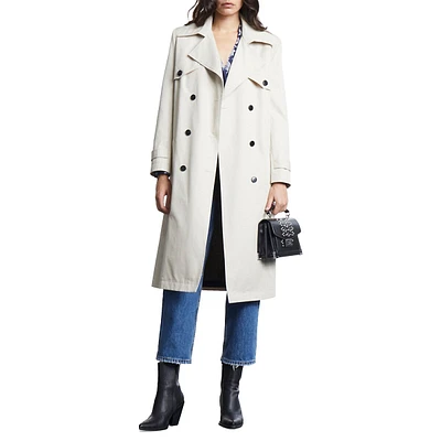 Wool-Blend Classic Trench Coat
