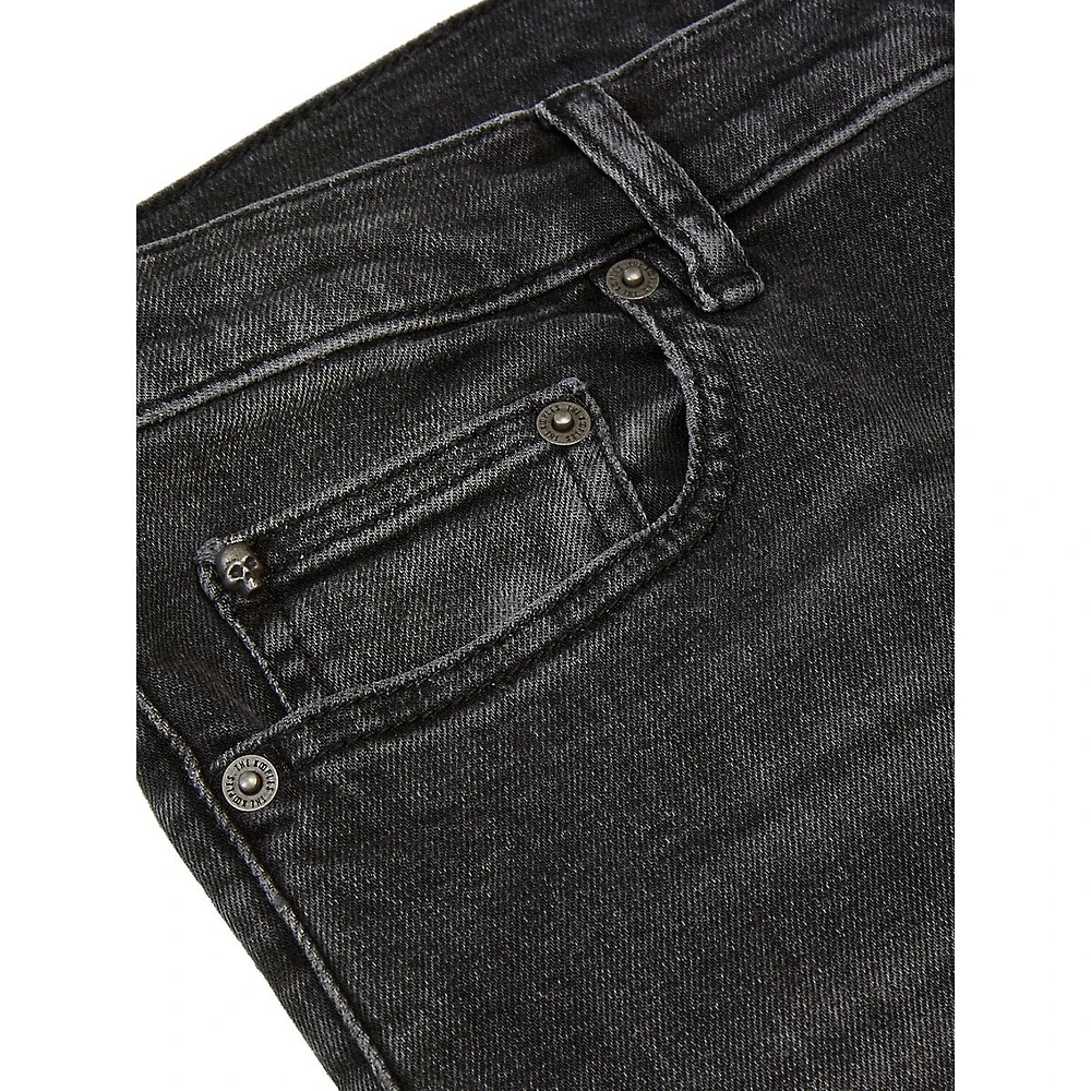 Slim Washed-Finish Jeans