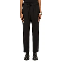 Stretch-Wool Drawstring Cuffed Pants