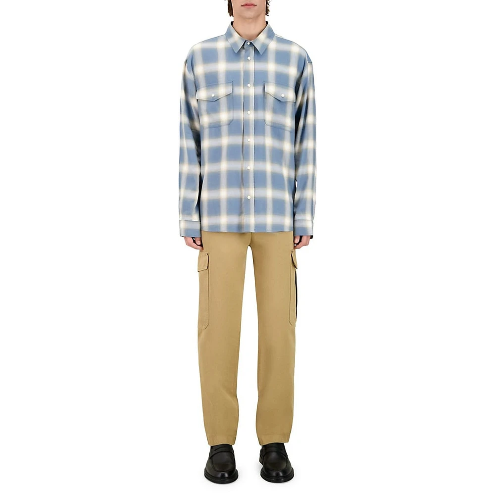 Comfort-Fit Long-Sleeve Check Shirt