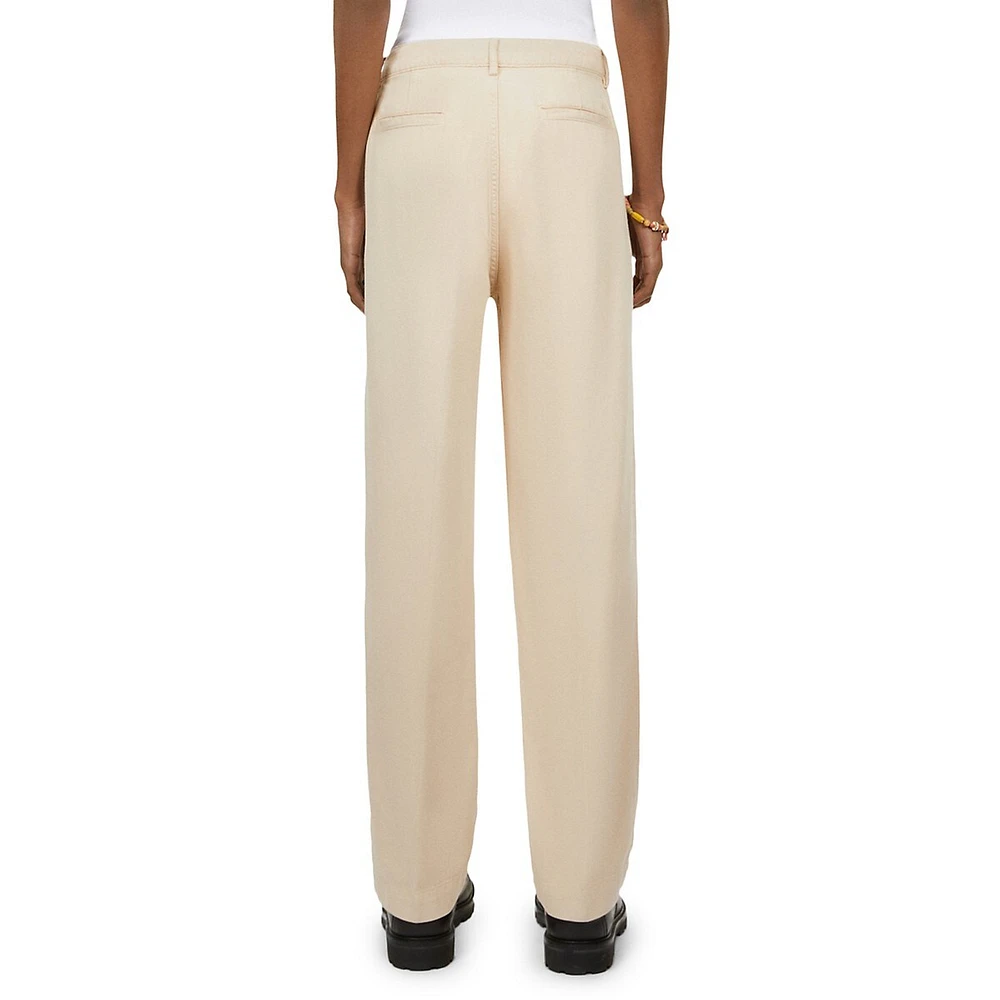 Pleated Cotton & Linen Trousers