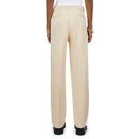 Pleated Cotton & Linen Trousers