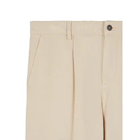 Pleated Cotton & Linen Trousers