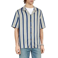 Short-Sleeved Striped Shirt