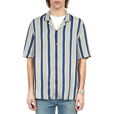 Short-Sleeved Striped Shirt