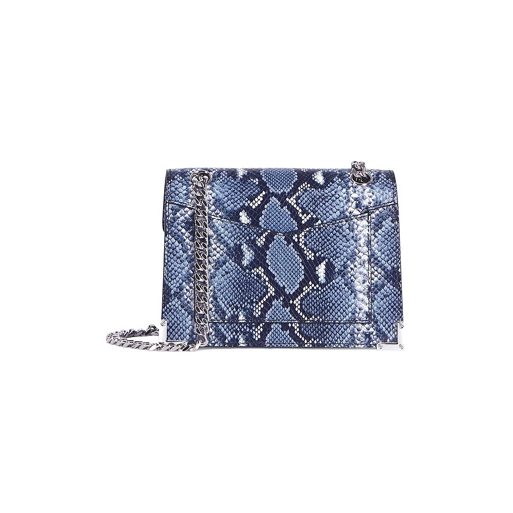 Small Emily Snake-Effect Leather Chain Crossbody Bag