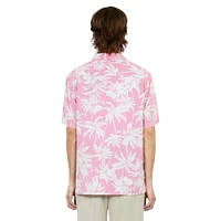 Palm Tree-Print Short-Sleeve Camp Shirt