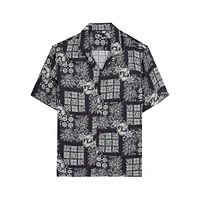Bandana-Print Short-Sleeve Camp Shirt
