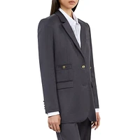 Straight-Cut Suit Jacket