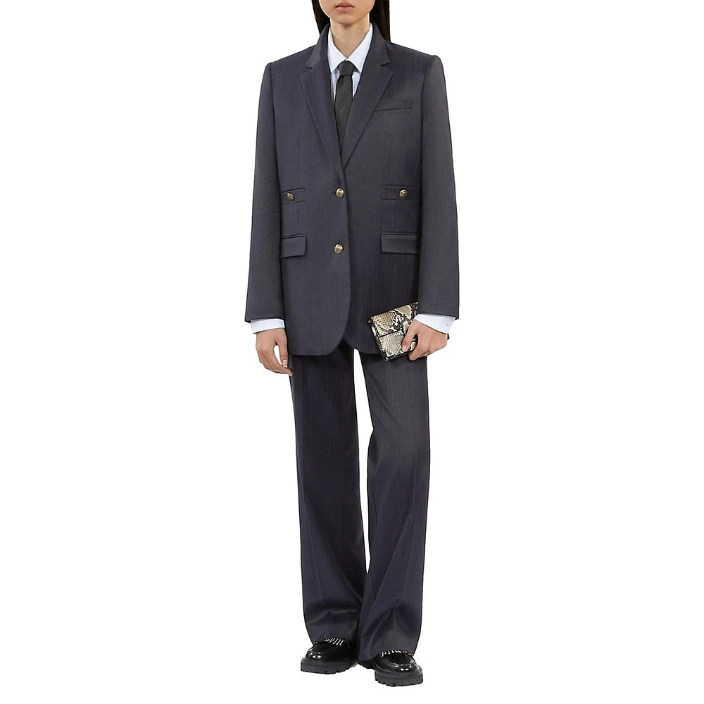 Straight-Cut Suit Jacket