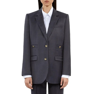 Straight-Cut Suit Jacket